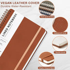 ABERLLS Brown Lined Spiral Journal Notebook - Image 4