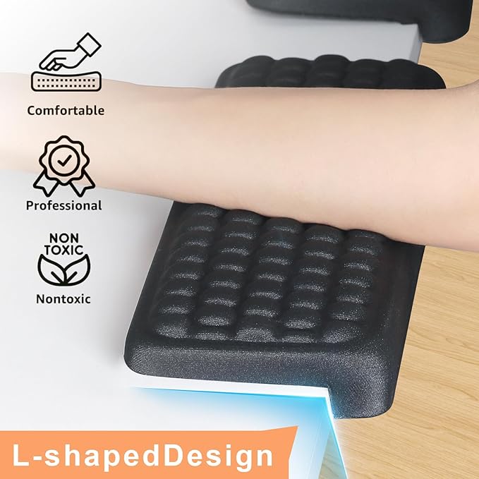 L-Shaped Desk EdgeRest, 2-Piece Set, Desk Elbow Pad, Ergonomic Design, Suitable - Image 5