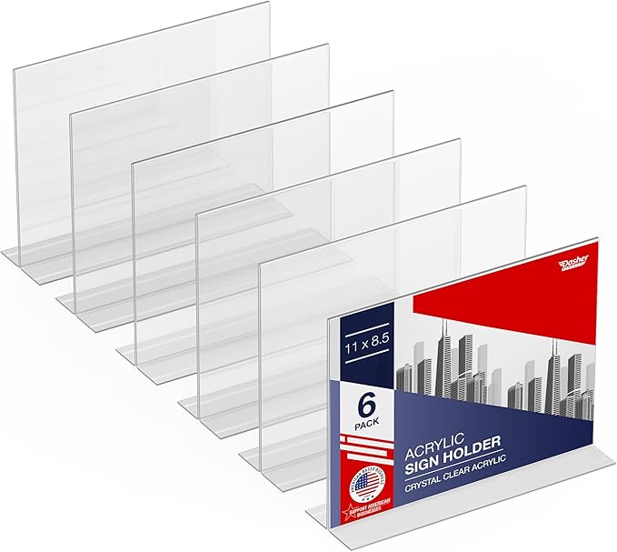 Acrylic Sign Holder 11 x 8.5 by DasherProducts