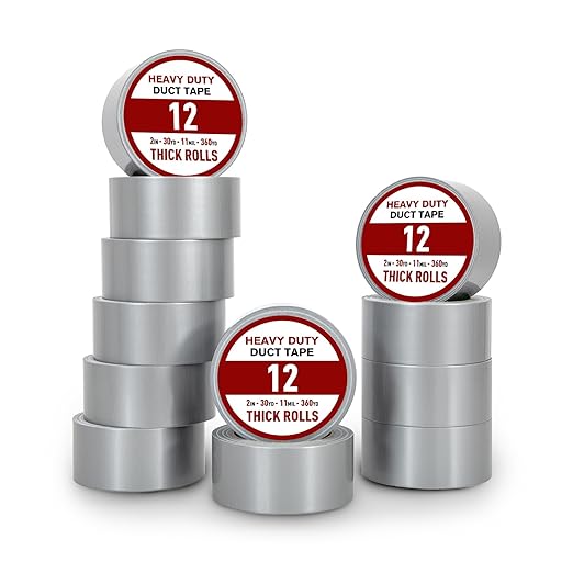 Hymula Duct Tape, 12 Roll Silver Tape, 30 Yards x 2 Inch Grey Tape, Heavy Duty by Hymula