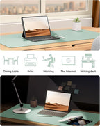 YSAGi Leather Desk Protector, Office Mat, Large Mouse Mat, Non-Slip PU Leather - Image 6