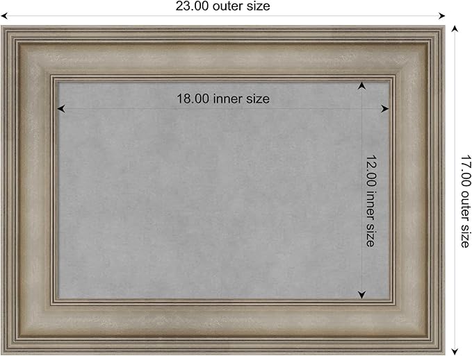 Amanti Art Silver Framed Magnetic Board 17x23 Small Vision Board - Image 3