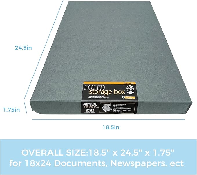 Lineco Folio Storage Box, Clamshell Design - Image 2