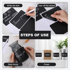 100 Pcs Labels for Storage Bins, 6 x 4 inch Black Large Label Stickers - Image 5