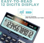 OSALO 12 Digits Desktop Calculator Extra Large LCD Display - Image 2