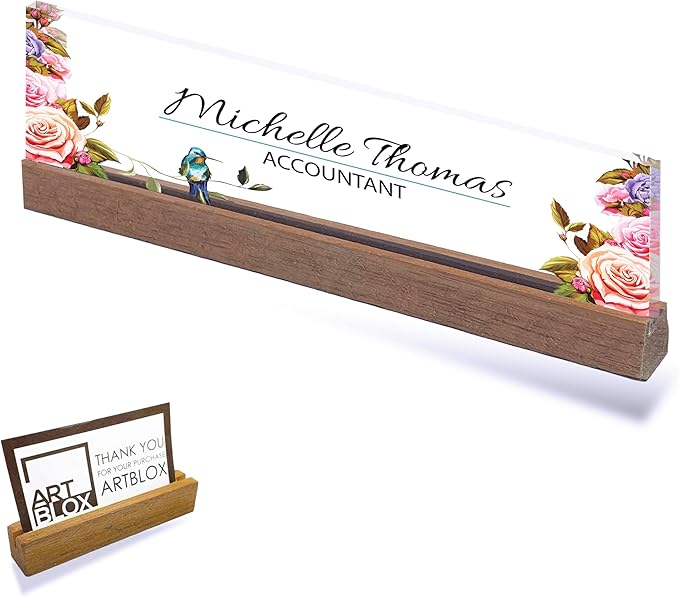ARTBLOX | Office Personalized Name Plate Flower - Image 2