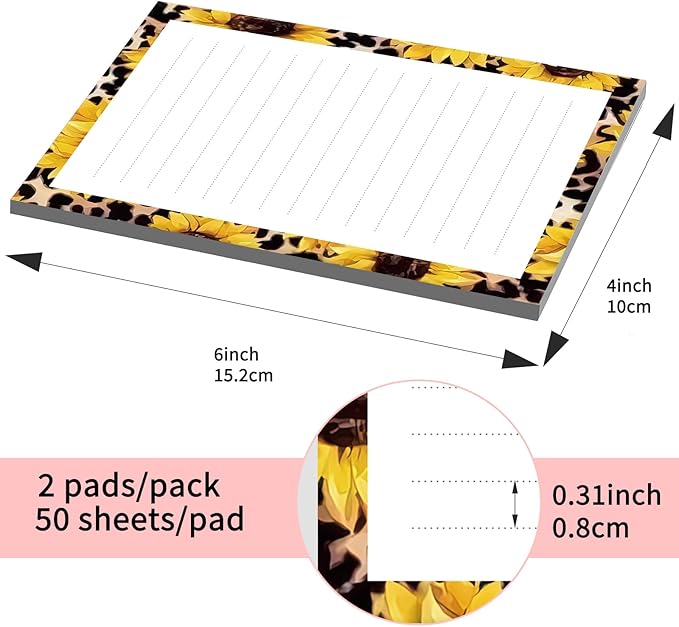 SXboxing Sticky Notes 4X6 Inches, 2 Pack Large Cute Self-Stick Pads, Bright - Image 4