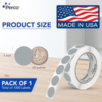 Perco Grey 1-Inch Round Circle Dot Sticker Labels - Image 2