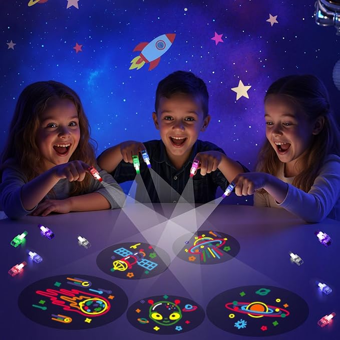 LovesTown 24PCS Space Themed Party Favors, LED Finger Lights - Image 2