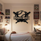 Personalized Baseball Metal Sign Custom Name Sign Baseball Player Gift Boys - Image 2