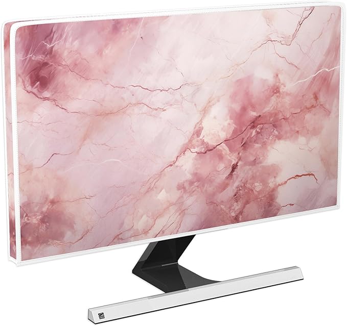 Baocicco Fashion Pink Marble Waterproof Television Cover 45, 48 Inch Full Body by Baocicco
