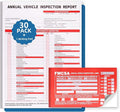 30-Pack Annual Vehicle Inspection Report Form, 3-Ply Carbonless Form and by Unknown