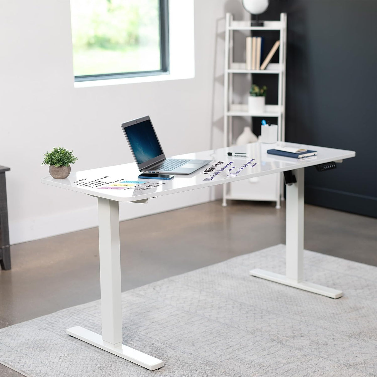 VIVO Marble Dry Erase 60 x 24 inch Solid Table Top, DESK-TOP60WM