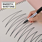 Dabo&Shobo 60 Pack Black Permanent Markers, Fine Point, Works on Plastic - Image 6