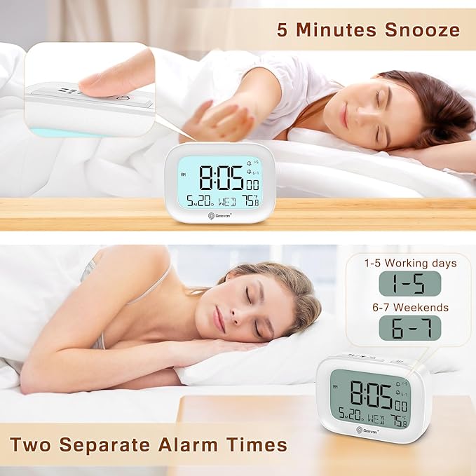 Geevon Small Travel Alarm Clock, Digital Alarm Clocks - Image 3