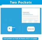 Two Pocket Folders, PANDRI 30 Pack 2 Pocket Folders, Letter Size Paper File - Image 4
