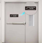Electrical Room Door Sign for Business，Self-Adhesive Durable Modern Electrical - Image 7