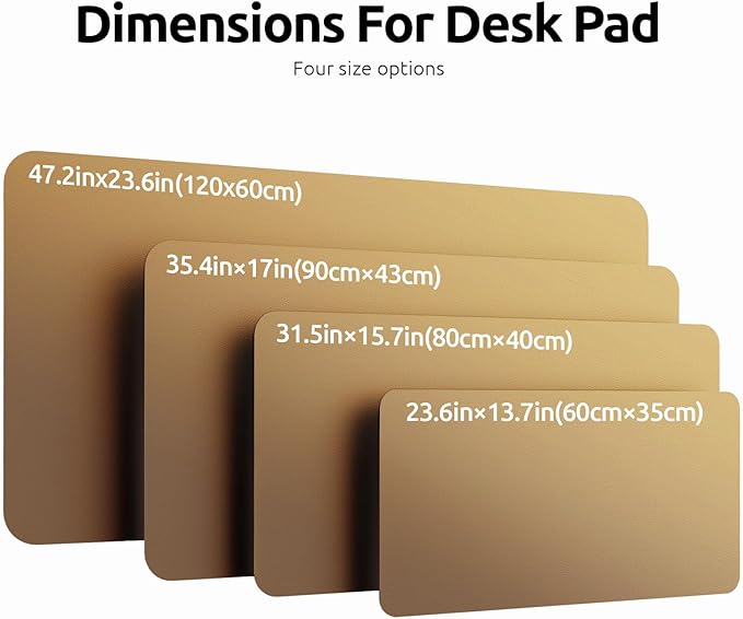 YSAGi Leather Desk Protector, Office Mat, Large Mouse Mat, Non-Slip PU Leather - Image 8