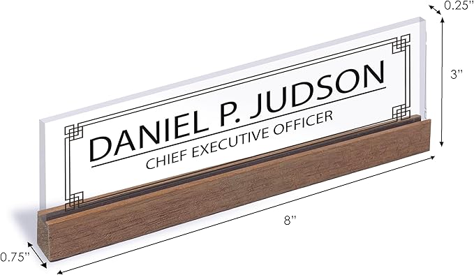 ARTBLOX | Office Personalized Name Plate Men Board Design On Clear Acrylic Glass - Image 3