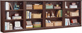 RWYHG 43" Walnut Tall Bookshelf Set of 4, 3-Tier Thick Wooden Book Shelf by RWYHG