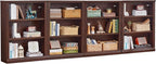 RWYHG 43" Walnut Tall Bookshelf Set of 4, 3-Tier Thick Wooden Book Shelf by RWYHG