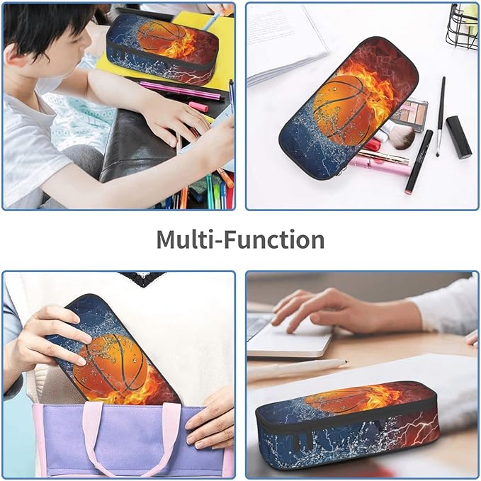 SNAPMADE Basketball Pencil Case Cool Sports-themed Pencil Box Portable Pen Bag - Image 8