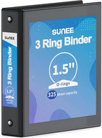 SUNEE 3 Ring Binder 1.5 Inch 1 Pack by SUNEE