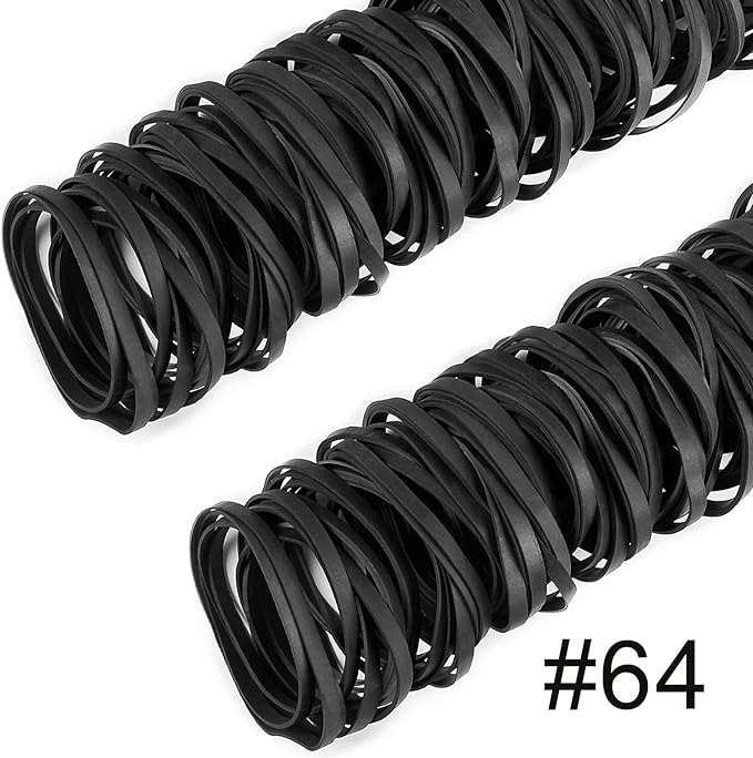 AMUU Rubber Bands Black Size #64 About 0.5 lb 110 Pcs Tactical Rubber Bands - Image 3