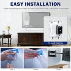 Wall Cable Concealer Management Kit, Recessed Outlet Behind TV - Image 4