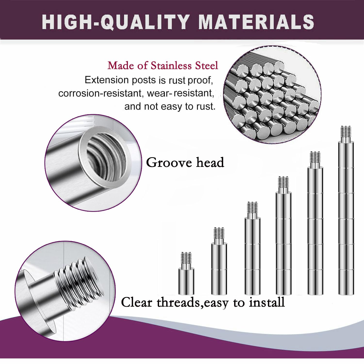 30pcs Stainless Steel Scrapbook Extension Posts | Album Accessories, Binding Extending Post-bound, Refillable Photo Album, Screws Craft DIY Refill Pages