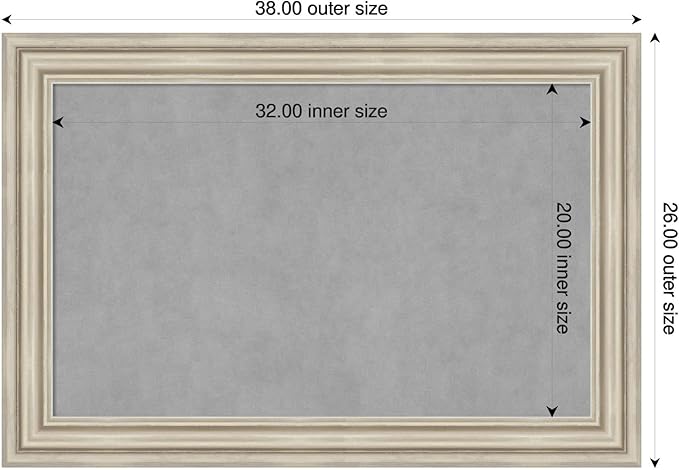 Amanti Art Silver Framed Magnetic Board 26x38 Large Vision Board - Image 2
