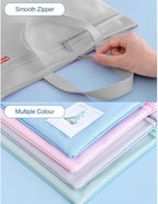 Pendancy Mesh Zipper Pouch 11x13.7 in, Large Double Pocket Waterproof File Bag - Image 6