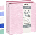 POPRUN 3 Ring Binder 1.5 Inch, Holds 325 Sheets of 8.5 x 11 Paper, Extra by POPRUN