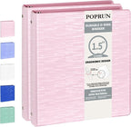 POPRUN 3 Ring Binder 1.5 Inch, Holds 325 Sheets of 8.5 x 11 Paper, Extra by POPRUN