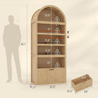 81" Tall Arched Cabinets, Bookcase - Image 2