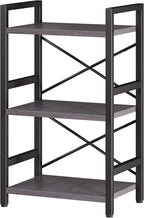 Homeiju Bookshelf, 3 Tier Industrial Bookcase, Metal Small Bookcase, Rustic - Image 9