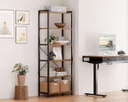 Casaottima Book Shelf, 6 Tier Tall Bookshelf, Modern Wood Bookcase Shelves - Image 5
