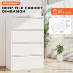 INTERGREAT 4 Drawer File Cabinet, A4 Files - Image 3
