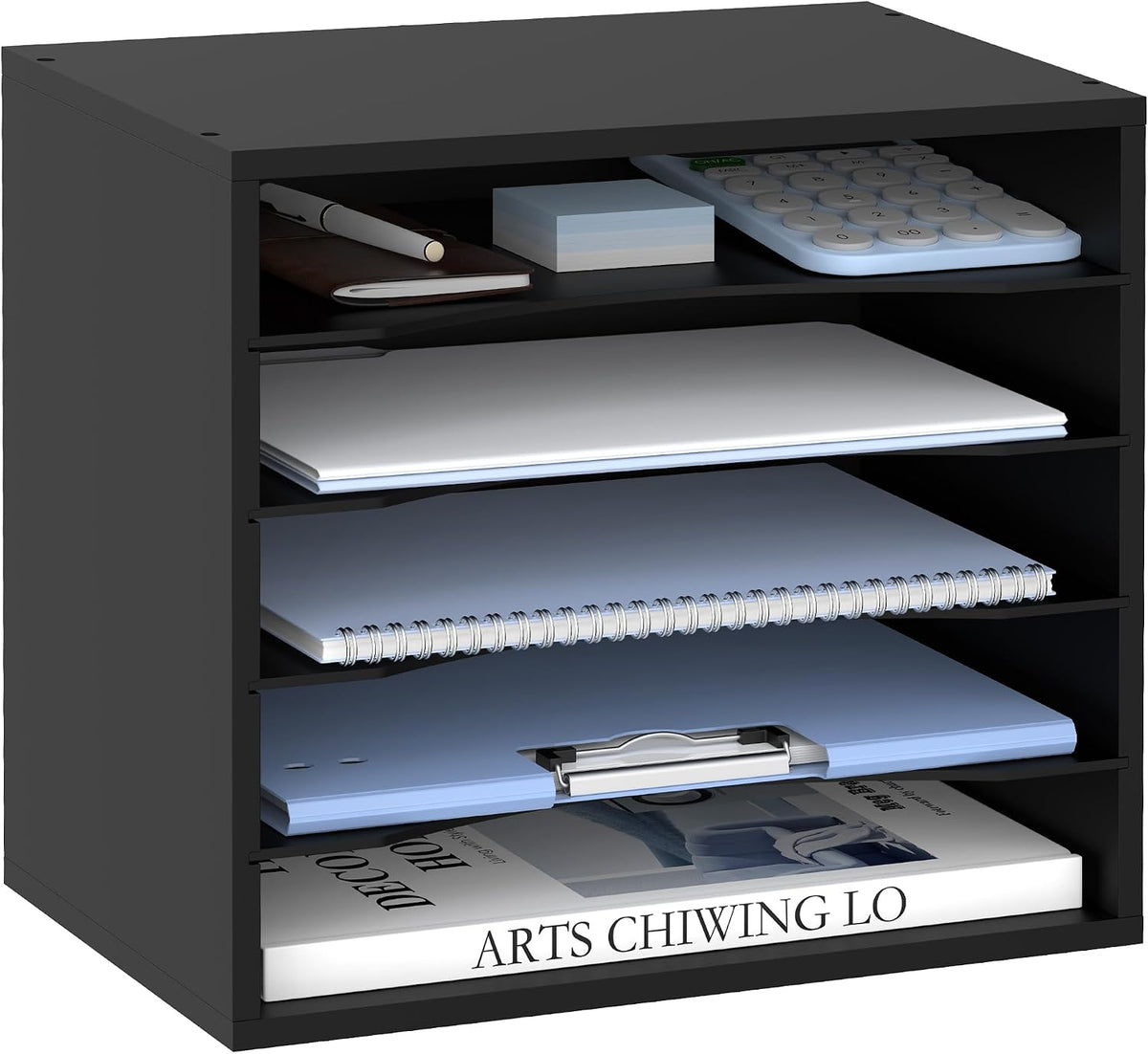 5 tier wood desk organizer, mail sorter and, main product view