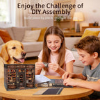 BELEEV Book Nook Kit for Adult and Teens,3D Wooden Puzzle(Hoggor Bookstore) | DIY Miniature Dollhouse Kit with LED Light, Openable Door Booknook Bookshelf Decor Craft, Birthday Gifts for Women Teens