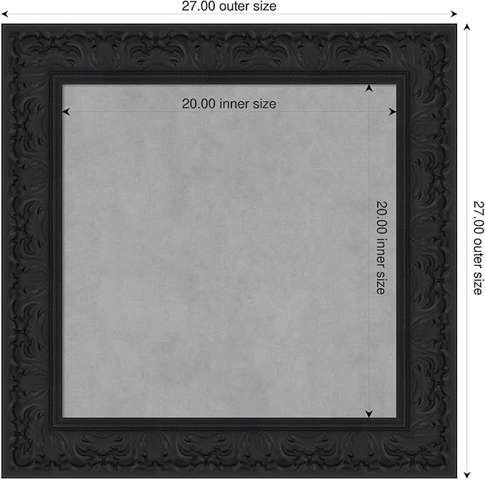 Amanti Art Black Framed Magnetic Board 27x27 Medium Vision Board - Image 2