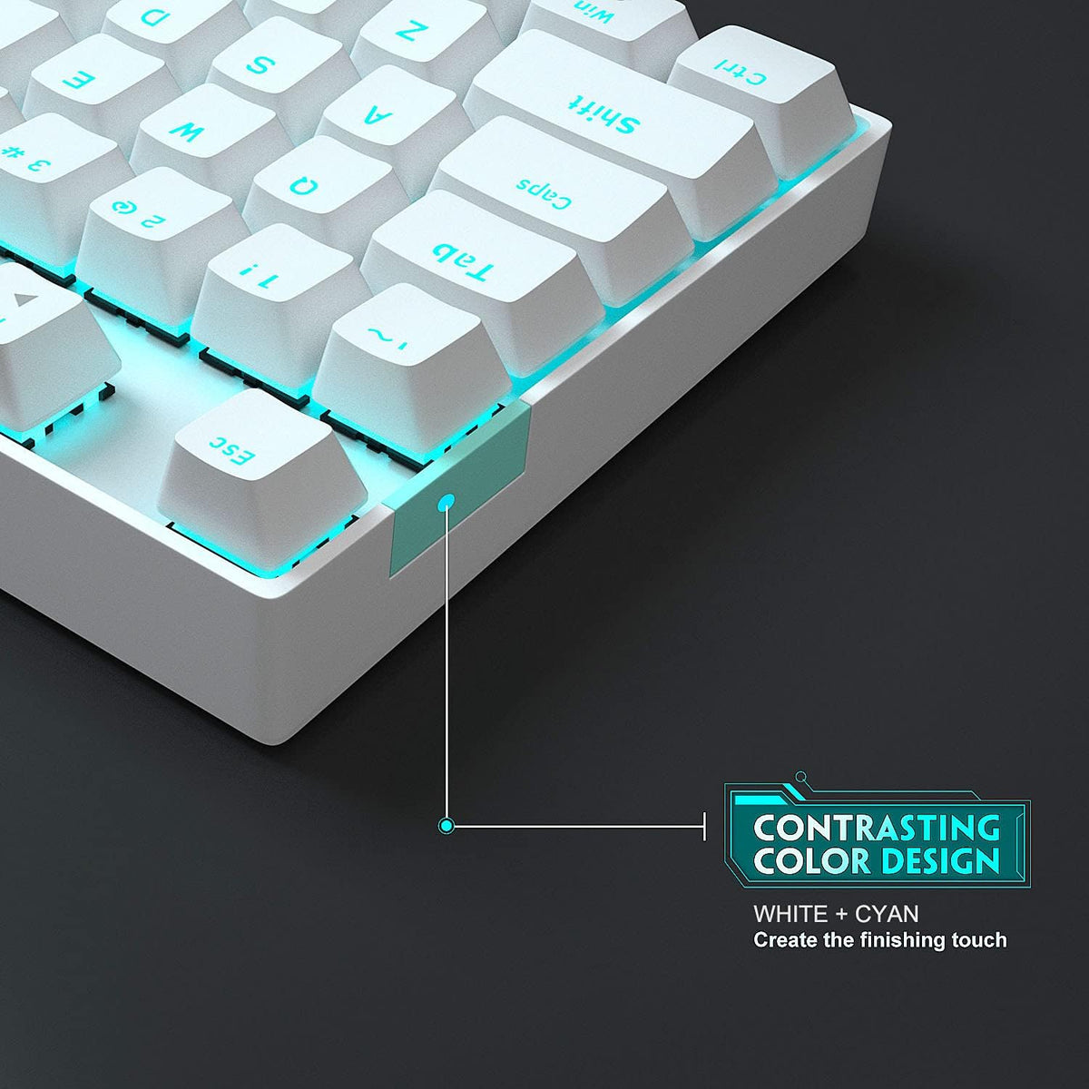 MageGee Mechanical Gaming Keyboard with Blue Switch, Compact 87 Keys Wired Co...