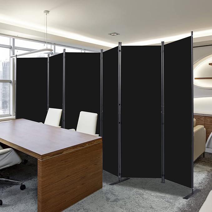 CHOSENM Room Divider, 6 Panel Folding Privacy Screens - Image 6