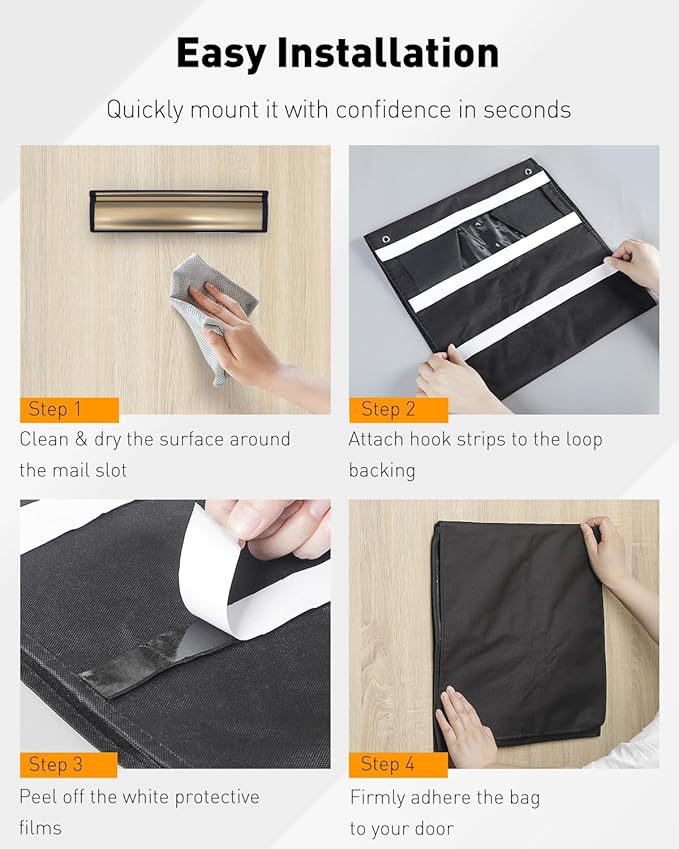 Uniclife Mail Slot Catcher for Door, Large Capacity Letter Catcher Letterbox - Image 4
