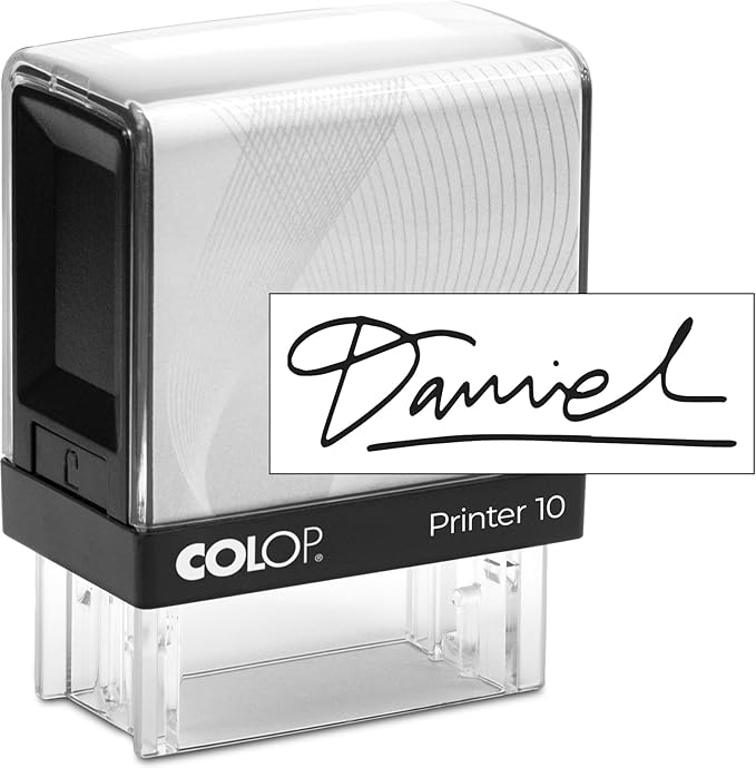 Rubber Stamp Creation COLOP Extra Small Size Self Inking Custom Signature Stamp by Rubber+Stamp+Creation
