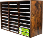 PAG Wood Literature Organizer Mail Sorter Student Mailbox by PAG