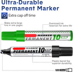 Thenshop 24 Pack Jumbo Permanent Markers Bulk: Large Chisel Tip Permanent - Image 3