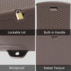 Yardgrace 80 Gallon Pro Resin Deck Box, Waterproof Outdoor Storage Bin - Image 5