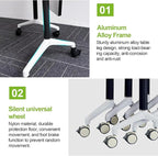 Foldable Conference Room Tables, Flip Top Mobile Training Table, Modern Meeting - Image 7