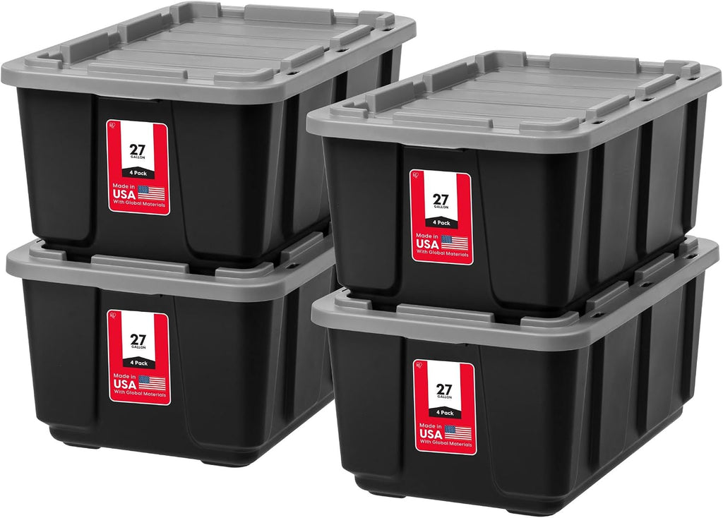iris usa 4-pack 27 gal heavy duty storage, main product view